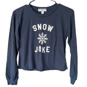 Sub Urban Riot Kids Snow Joke Blue Winter Snow Flake Graphic Long Sleeve T-Shirt